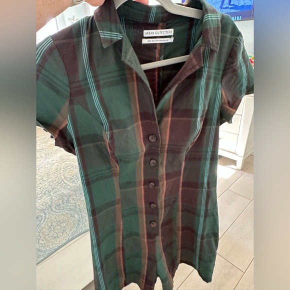 Urban Outfitters Sonata Plaid Romper - Picture 3 of 5